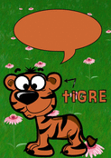 Le tigre et sa bulle &agrave; personnaliser